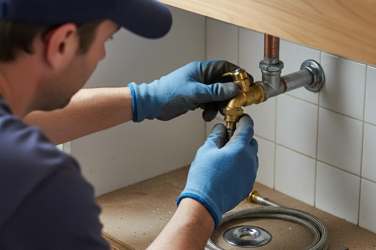 Shutoff valve and fitting work during Emergency Plumbing in Wilkeson